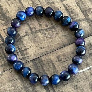 8mm Dark Galaxy Tiger’s Eye Stretch Bracelet